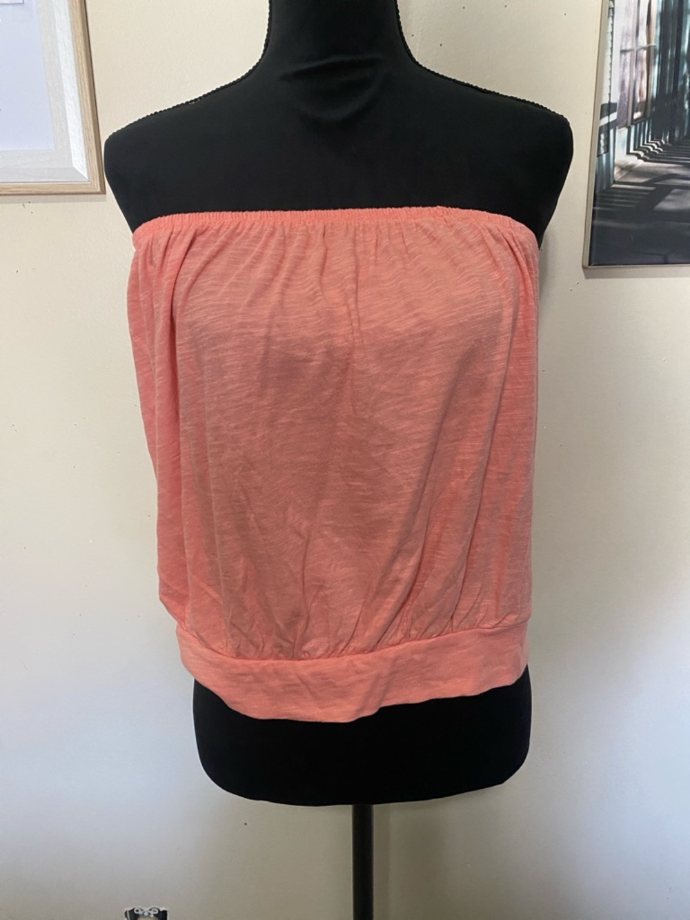 Express Coral Strapless Tube Top